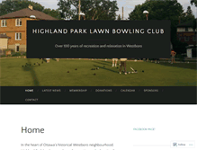 Tablet Screenshot of highlandparklawnbowling.ca